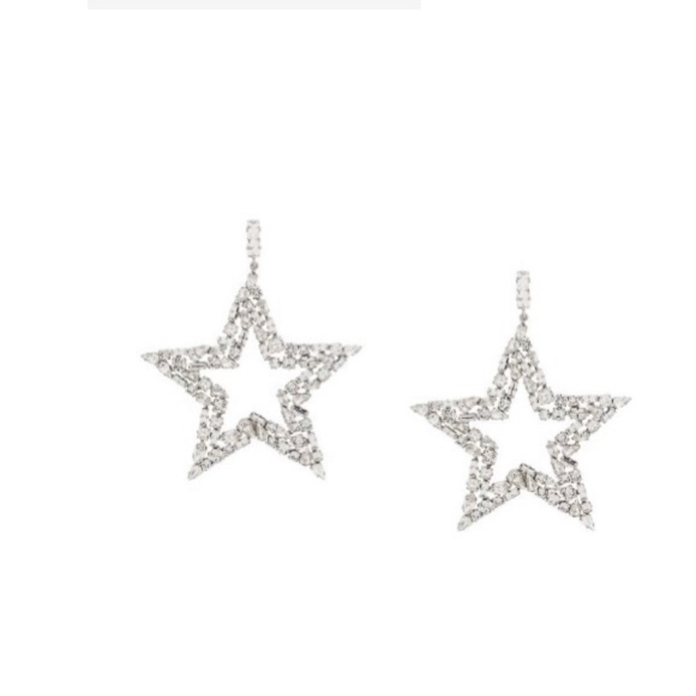 Saint Laurent embellished star earrings clip on